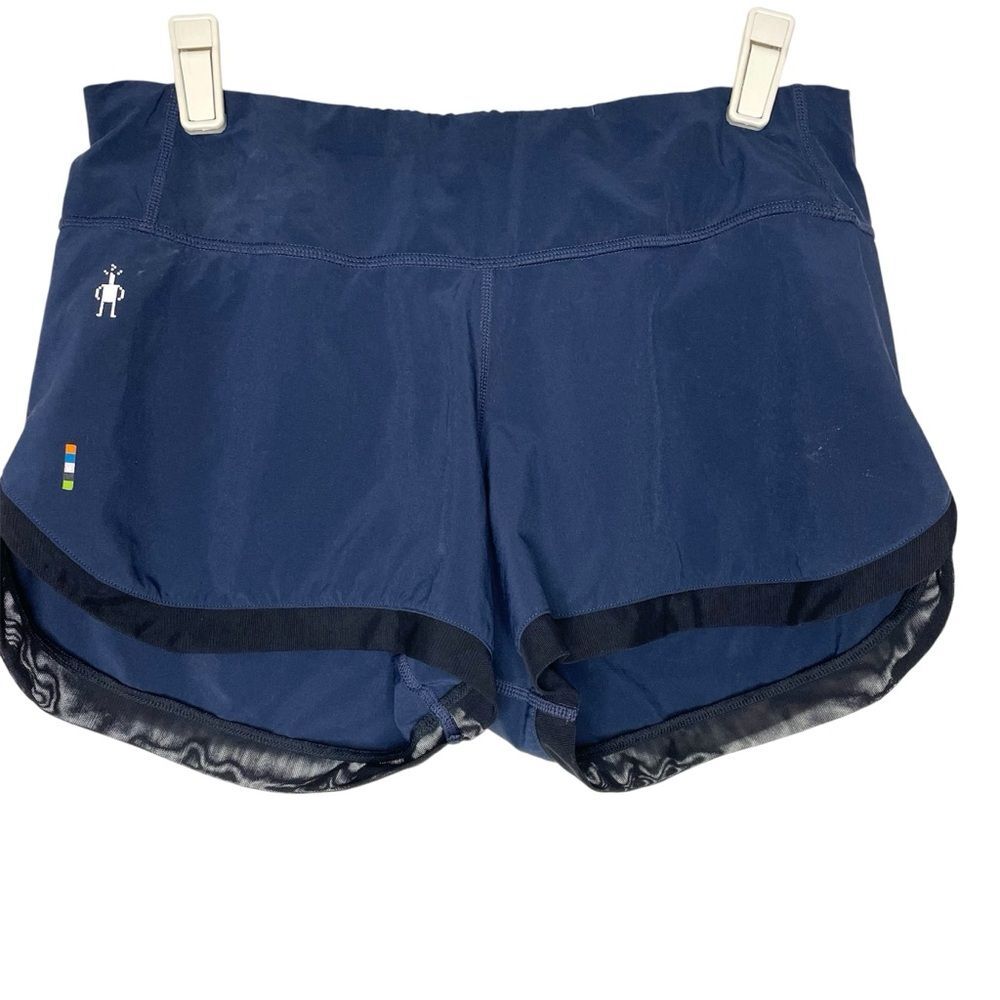 Smartwool Shorts Active Athletic Sporty Running Wool Lined Navy Blue Size Small